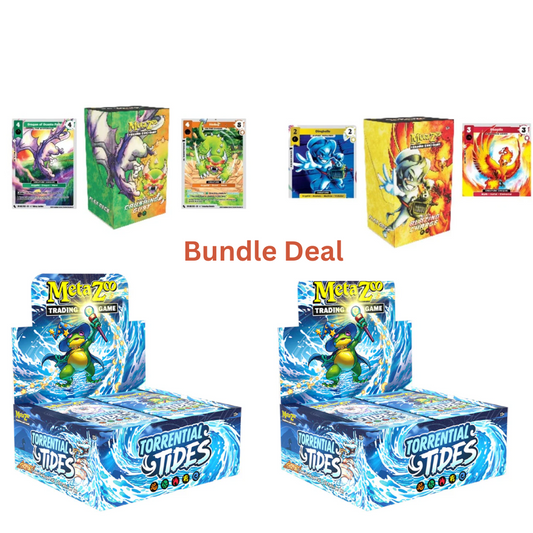 MetaZoo Bundle Deal: 2 Torrential Tides Booster boxes & 2 Flex Decks