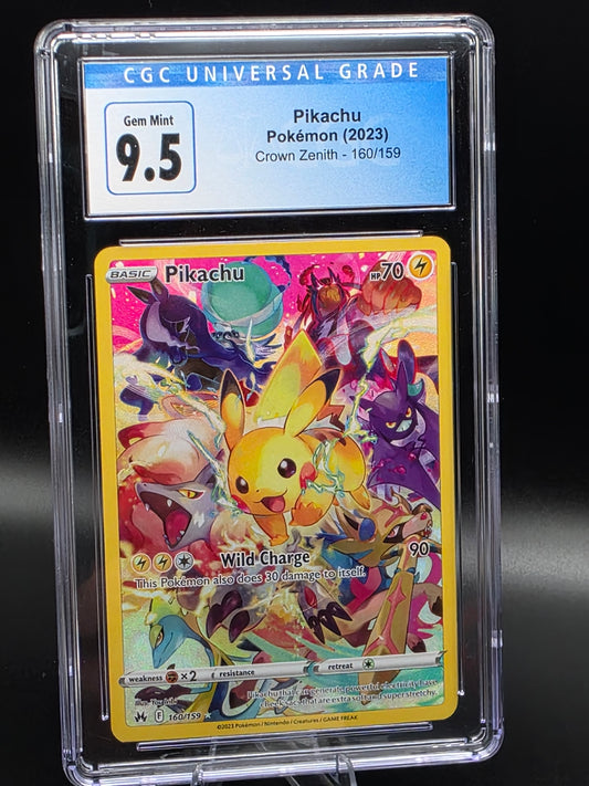 Pokemon Pikachu 2023 Crown Zenith 160/159 CGC 9.5